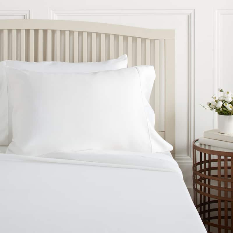 LUCID Comfort Collection Deep Pocket Tencel Bed Sheet Set - Twin Sheets - White