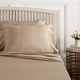 preview thumbnail 4 of 9, LUCID Comfort Collection Deep Pocket Tencel Bed Sheet Set Cal King Sheets - Ecru