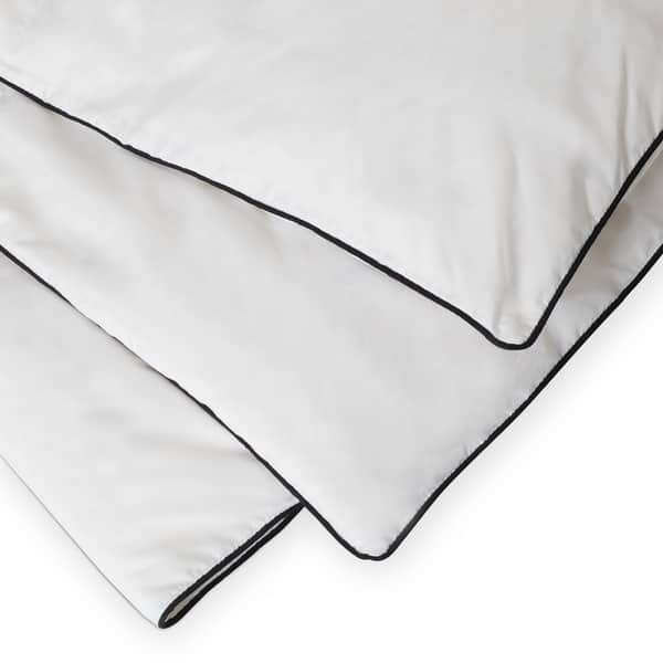 Shop Elle Microfiber Pinstripe White Down Comforter On Sale