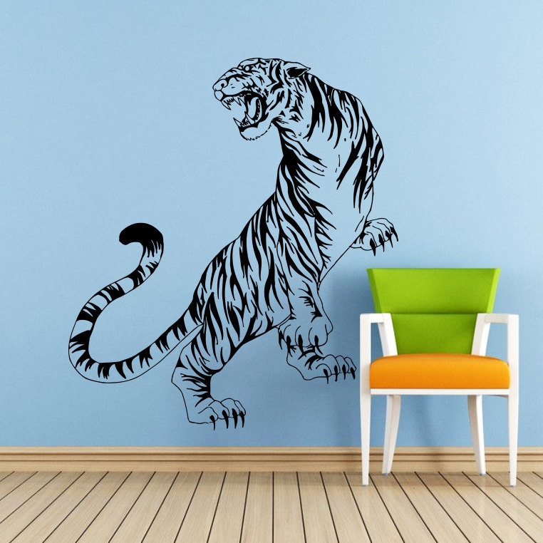 Great Nice Wild Tiger Vinyl Decal Wall Art Mural   15650772