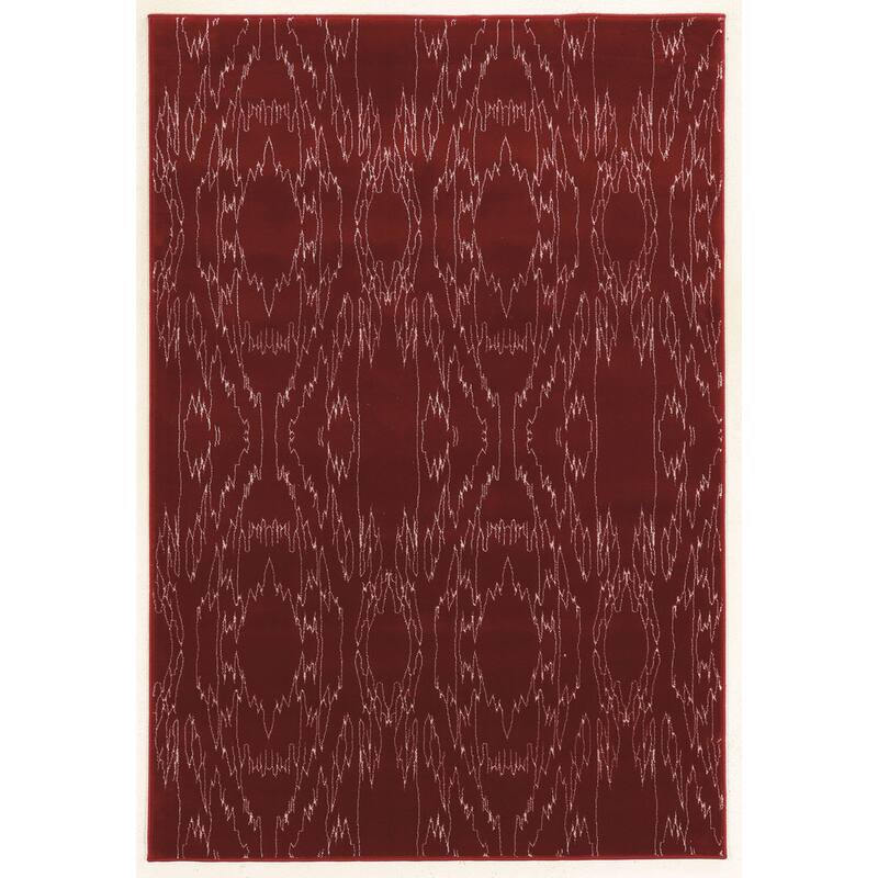 Linon Prisma Electric Rug - 5' x 7'6" - Red