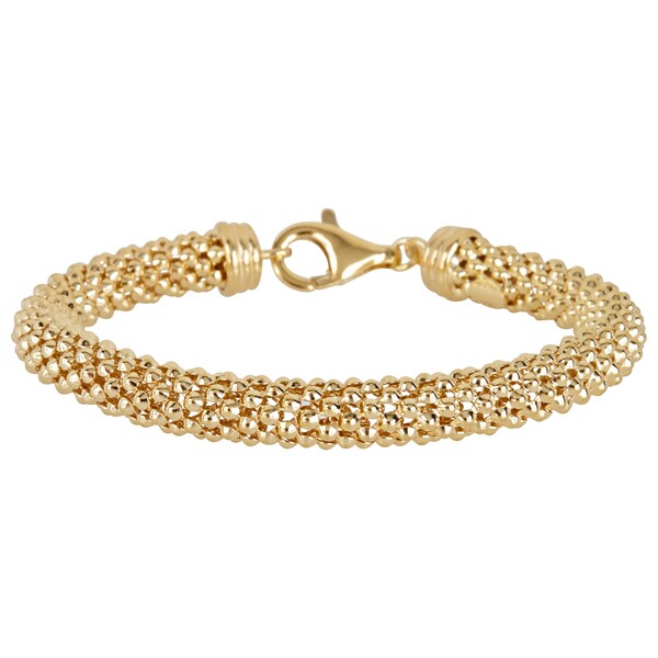 Decadence Sterling Silver Popcorn Chain Bracelet - Overstock Decadence Sterling Silver Popcorn Chain Bracelet - Overstock