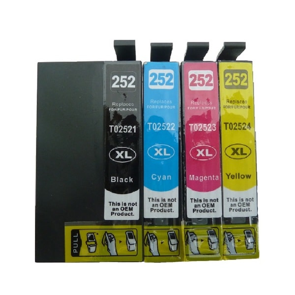 Shop 4-Pack Replacing T252XL Ink Cartridge Set of 252 T252 For Epson WF ...