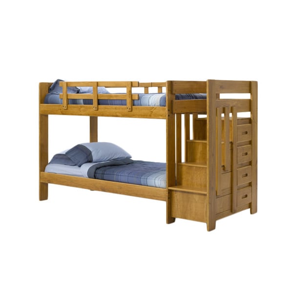 woodcrest heartland reversible stairway bunk bed - free shipping woodcrest heartland reversible stairway bunk bed - free shipping