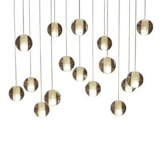 Orion 16-light Glass Globe Bubble Rectangular Pendant Chandelier - N/A (16-light Floating Rectangular Pendant Chandelier) - Chandeliers For Bedrooms by Overstock.com