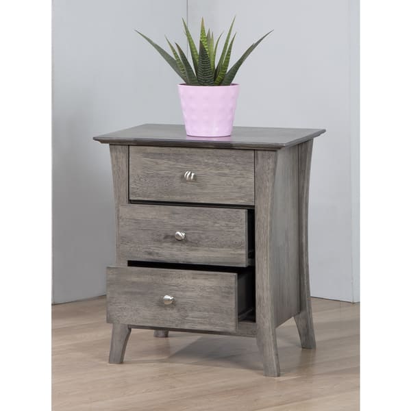 Shop Strick Bolton Vermont Stone Dark Burnt Grey 3 Drawer Bedside Table Overstock 10220624