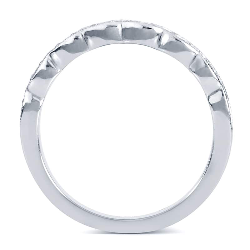 Annello by Kobelli 14k White Gold 1/6ct TDW Round-cut Diamond Wedding Band