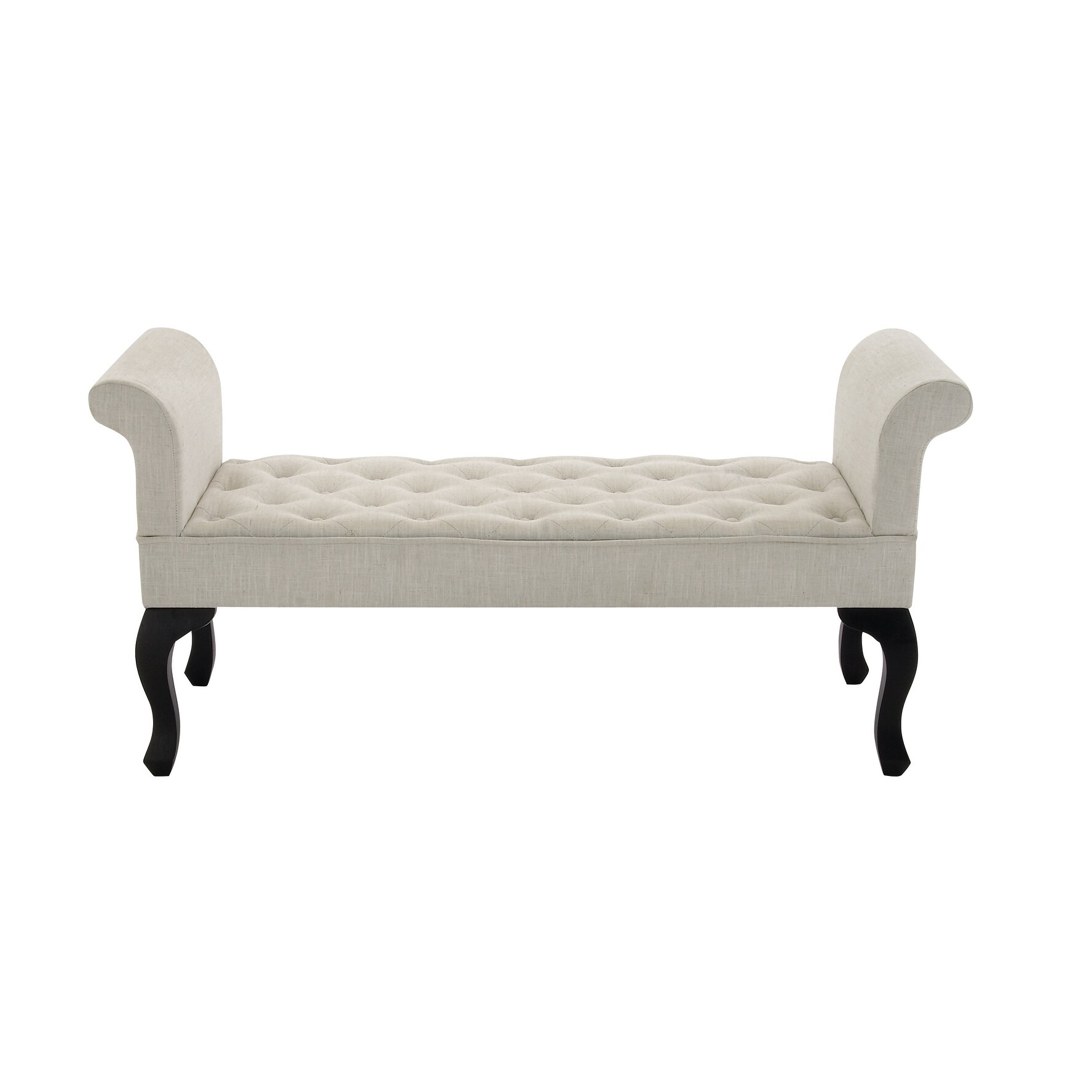Shop Black Friday Deals On Traditional Wood And Fabric White Backless Bench By Studio 350 Overstock 10220992