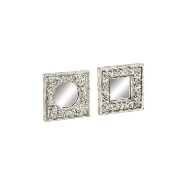Wall Decor Set uma silvertone mirror wall decor (set of 2) - free shipping today Wall Decor Set uma silvertone mirror wall decor (set of 2) - free shipping today