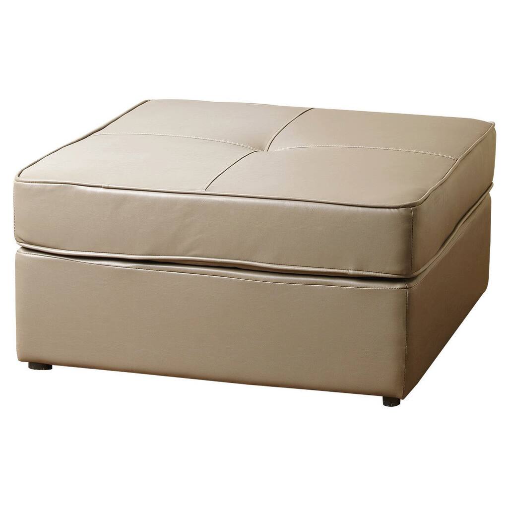Abbyson Capri Square Bonded Leather Ottoman