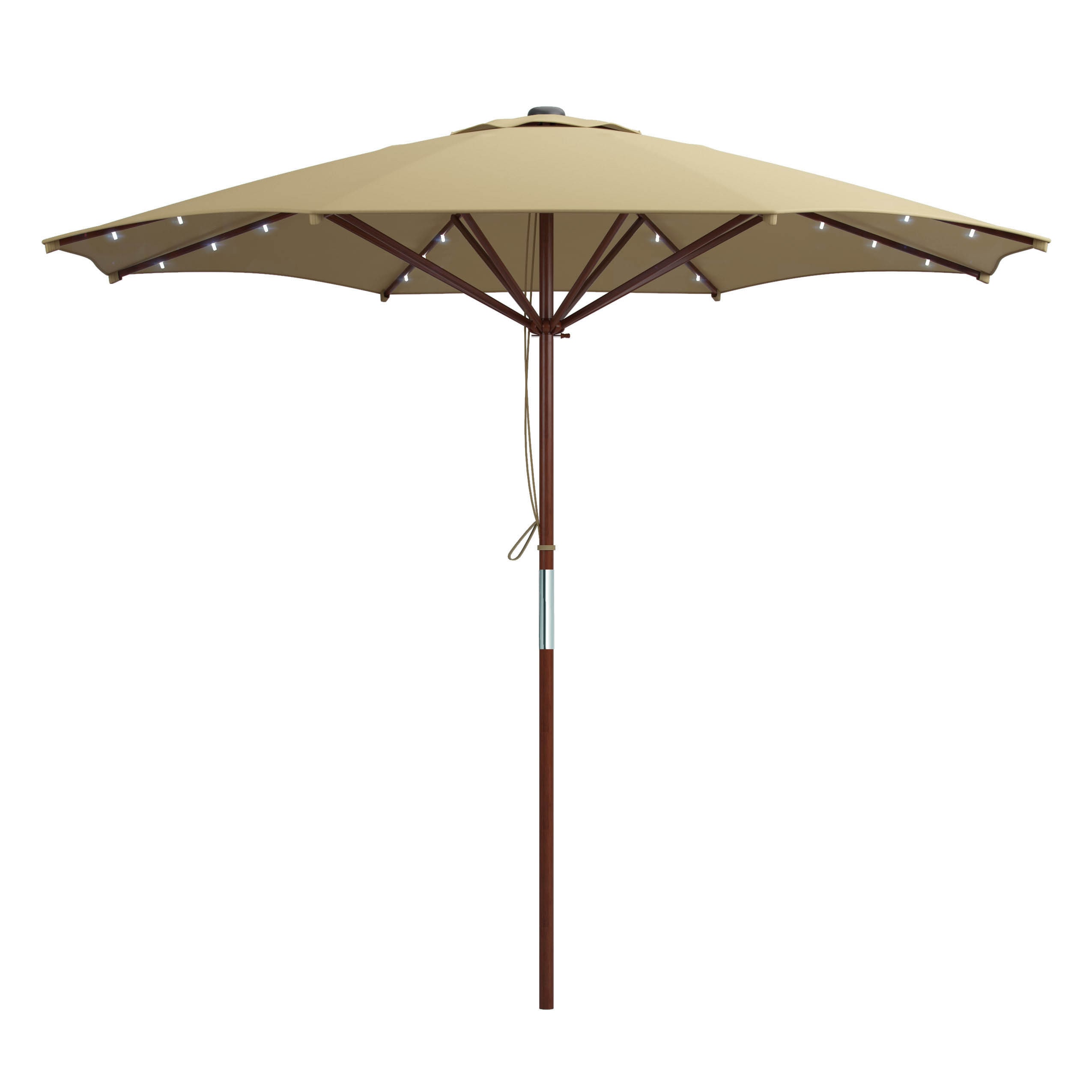 Corliving Patio Umbrella With Solar Power Led Lights Taupe Ebay inside Amazing Power Shade Umbrella – the Top Reference