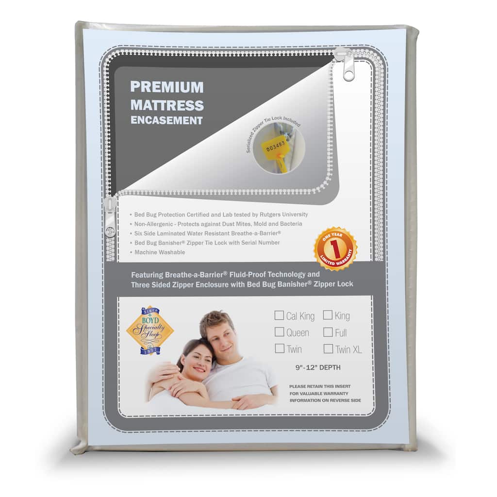 Sleep Sync Premium Mattress Encasement - White