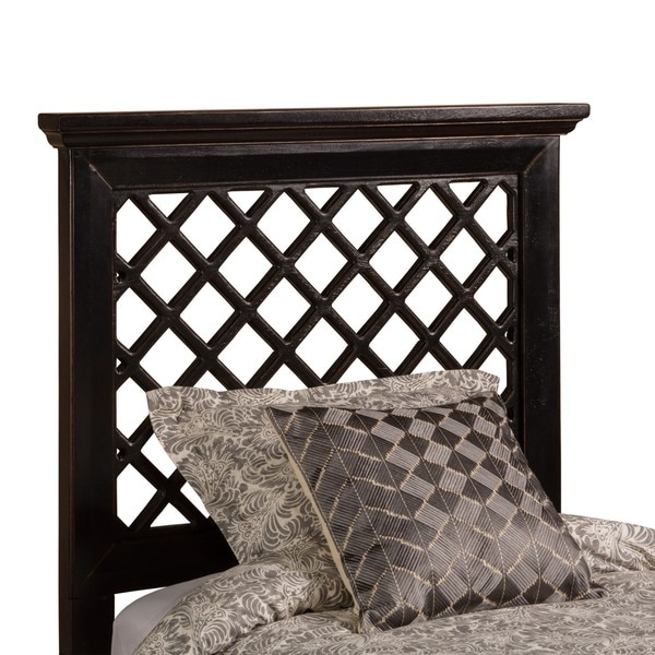 Kuri Headboard finished in Rubbed Black Finish