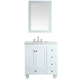 bathroom vanity inch eviva marble counter transitional acclaim carrera backsplash included vanities countertop decorsus sink