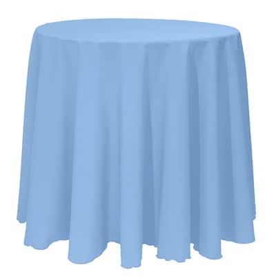 Solid Color 108-inches Round Colorful Tablecloth - 108