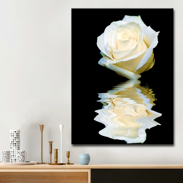 Ready2HangArt 'Abstract Rose Blanc' Canvas Art - Black/White