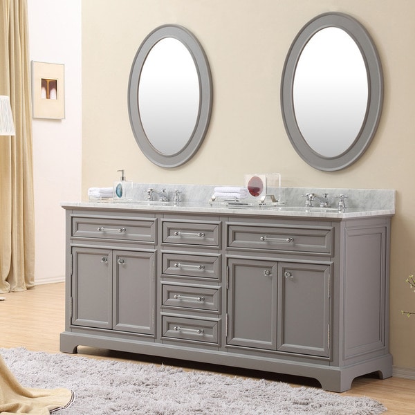 Water Creation Derby 72 Inch Cashmere Grey Double Sink Bathroom Water Creation Derby 72 Inch Cashmere Grey Double Sink Bathroom Vanity