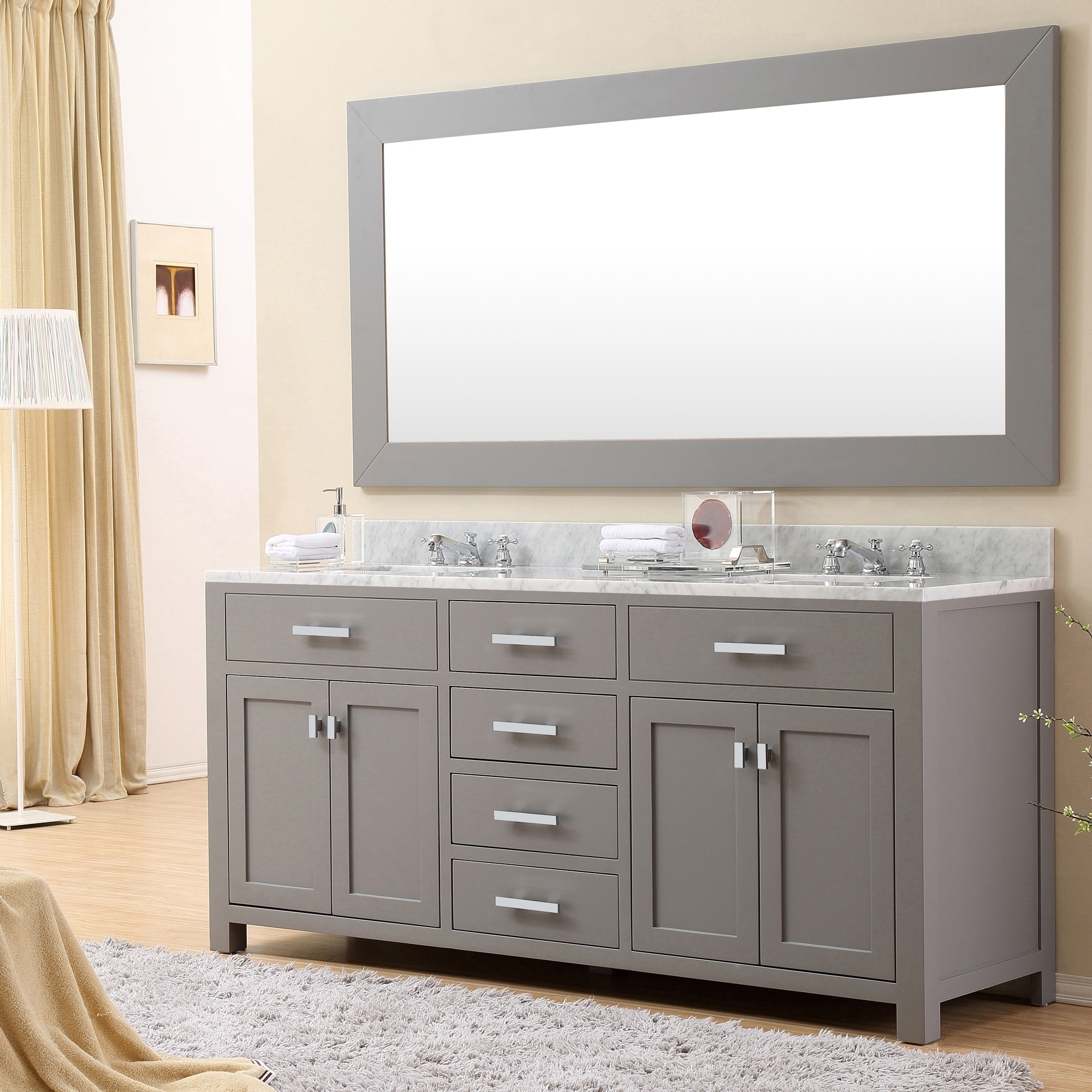 Madison 72 Inch Cashmere Grey Double Sink Bathroom Vanity On Sale Overstock 10222954