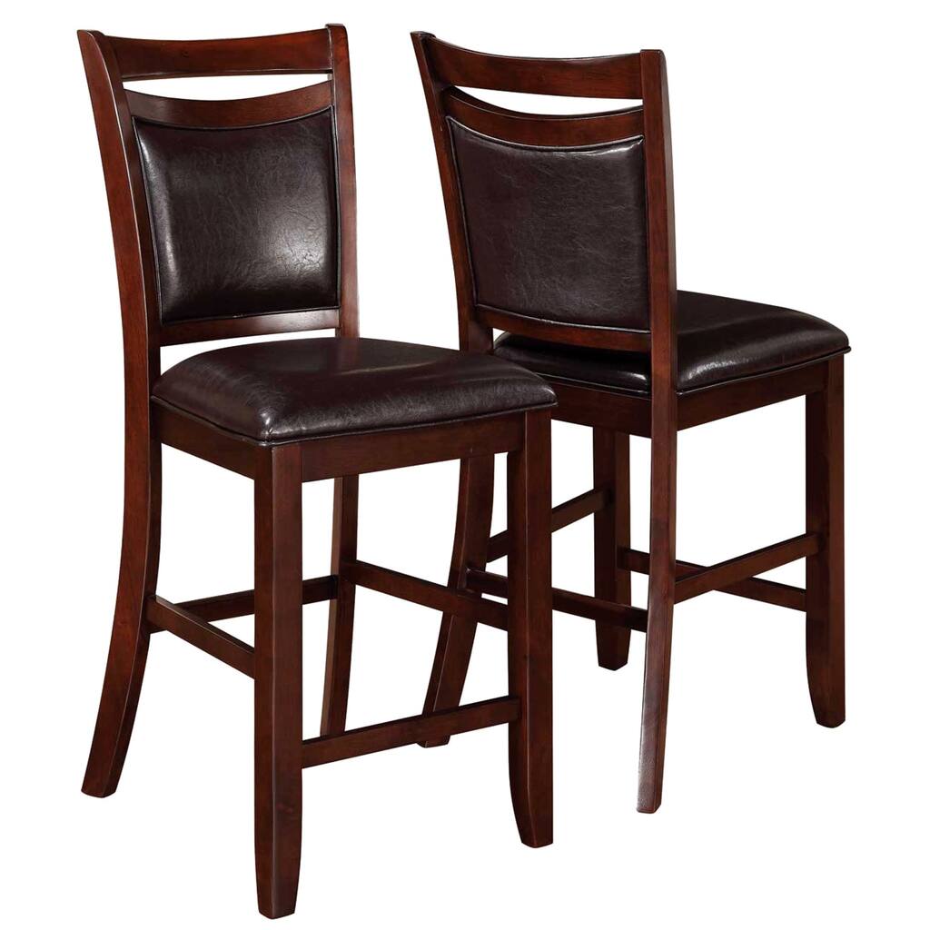 Rosely Contemporary Wood Counter Height Stools (Set of 2)