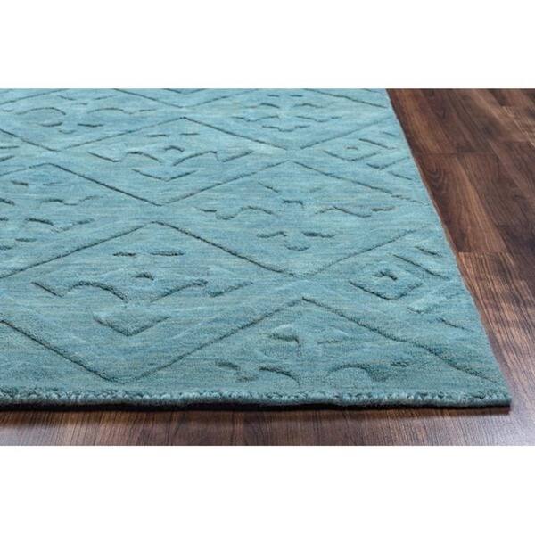 Rizzy Home Technique Collection Aqua Diamond Rug