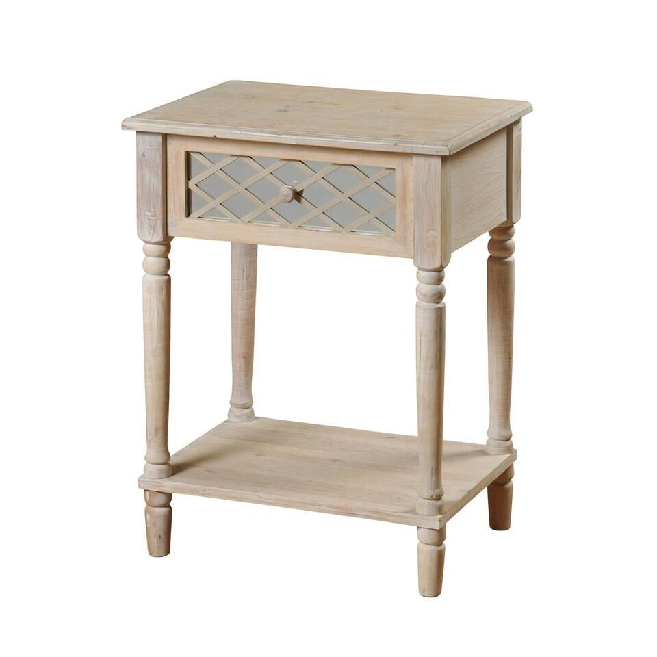 Distressed White Side Table