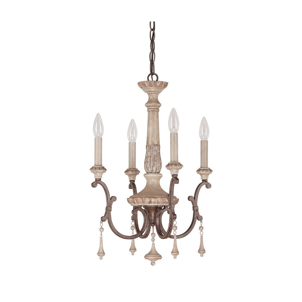 Chateau 4-light French Oak Chandelier - Chandeliers For Bedrooms by Overstock.com
