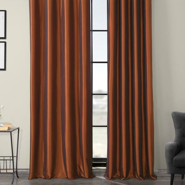 Shop Exclusive Fabrics Grommet Blackout Faux Silk Taffeta 120 Inch