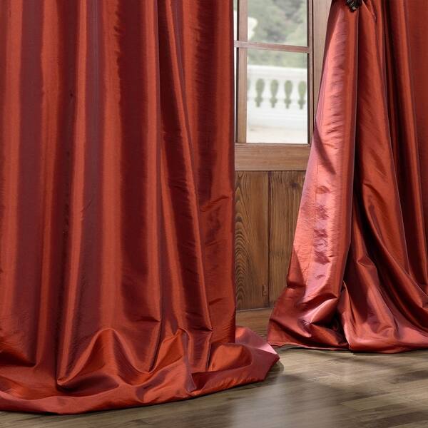 Shop Exclusive Fabrics Grommet Blackout Faux Silk Taffeta 120 Inch