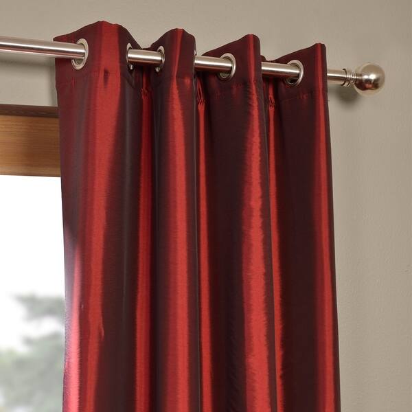 Shop Exclusive Fabrics Grommet Blackout Faux Silk Taffeta 120 Inch