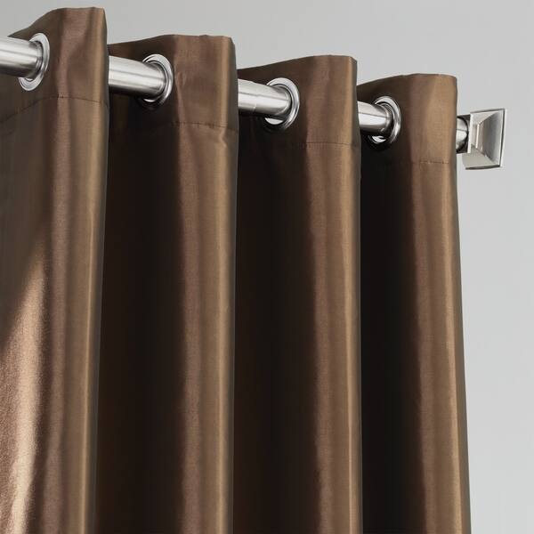 Shop Exclusive Fabrics Grommet Blackout Faux Silk Taffeta 120 Inch