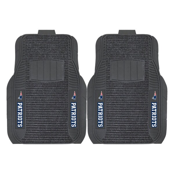 Fanmats New England Patriots Charcoal Vinyl Deluxe Floor Mat Set