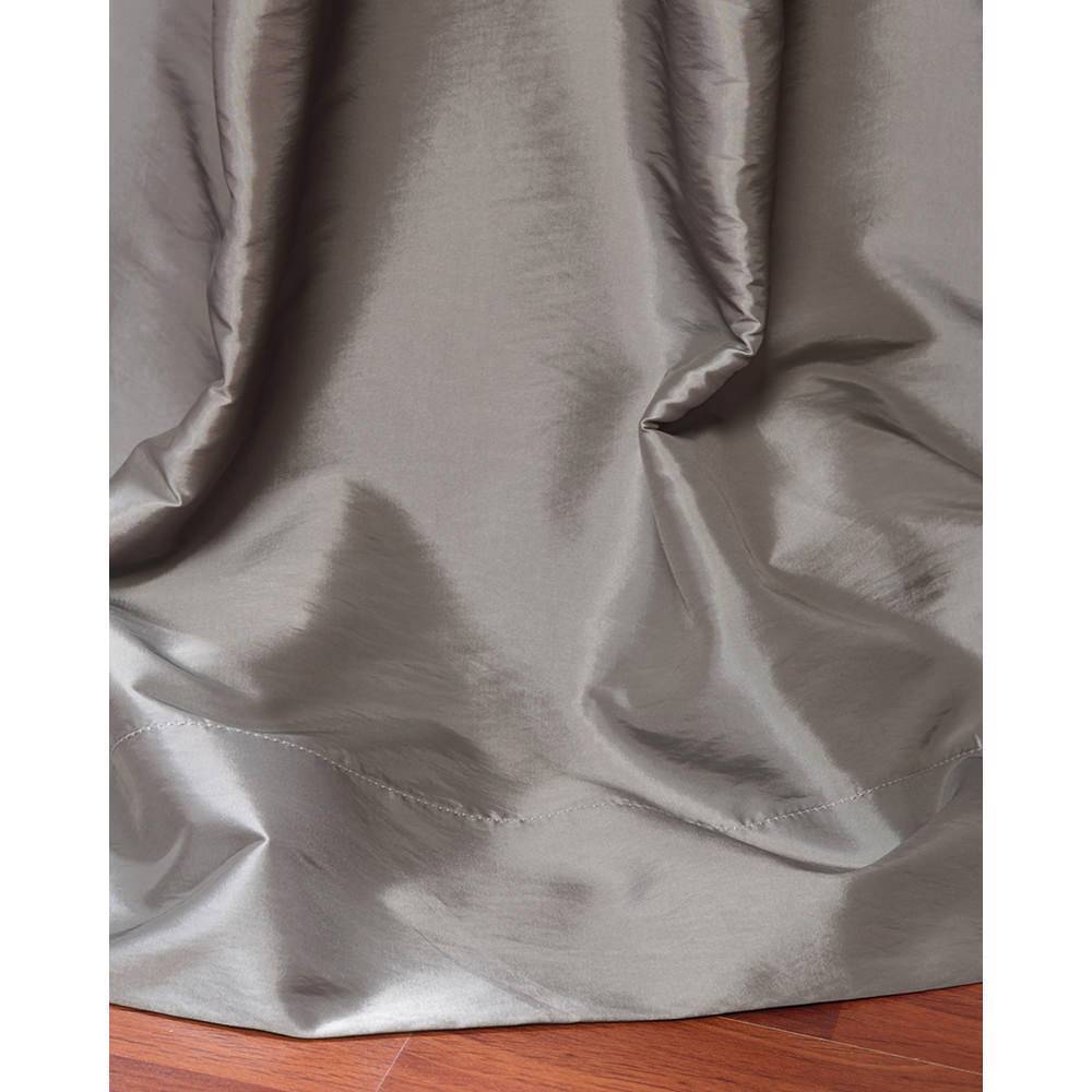 Exclusive Fabrics Grommet Faux Silk Taffeta 96-Inch Length Blackout Curtain Panel, Gold Nugget