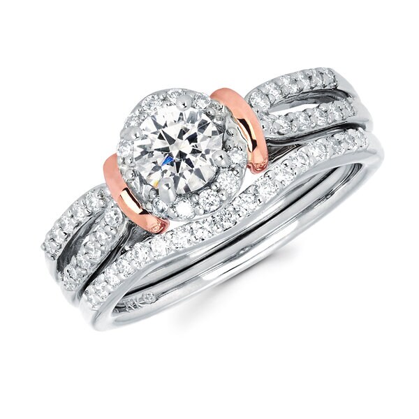 Shop Boston Bay Diamonds 14k Two-tone White & Rose Gold 7/8ct TDW ...