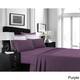 Super Soft Extra Deep Pocket Bed Sheet Set with Oversize Flat - Full - Purple