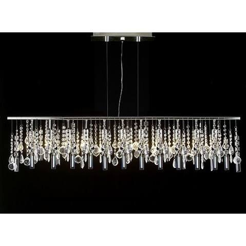 Contemporary Modern Linear Crystal 11-light Chandelier