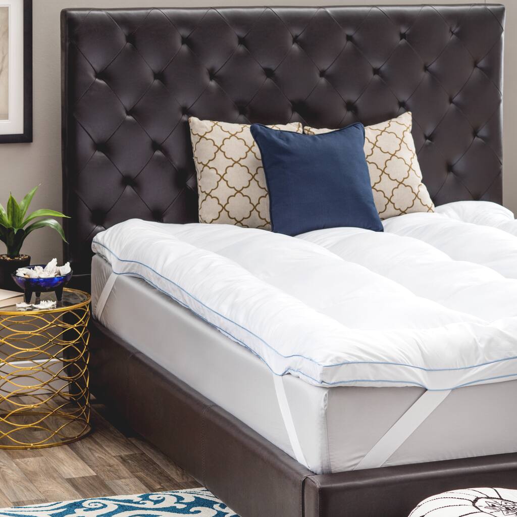 SwissLux Memory Loft Deluxe Fiber with Blended Memory Foam Clusters Bed Topper