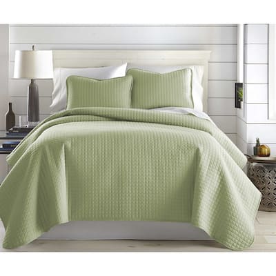 Size California King Green Solid Color Quilts Coverlets Find