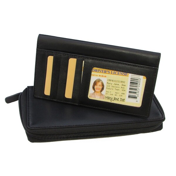 Leather Clutch RFID Wallets For Women Large Womens Wallet Accordion Purse Organizer With Checkbook Cover Gifts For Women