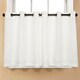 preview thumbnail 3 of 2, Modern Sublte Textured Solid White Kitchen Curtains With Grommets- Tiers and Valance (As Is Item)