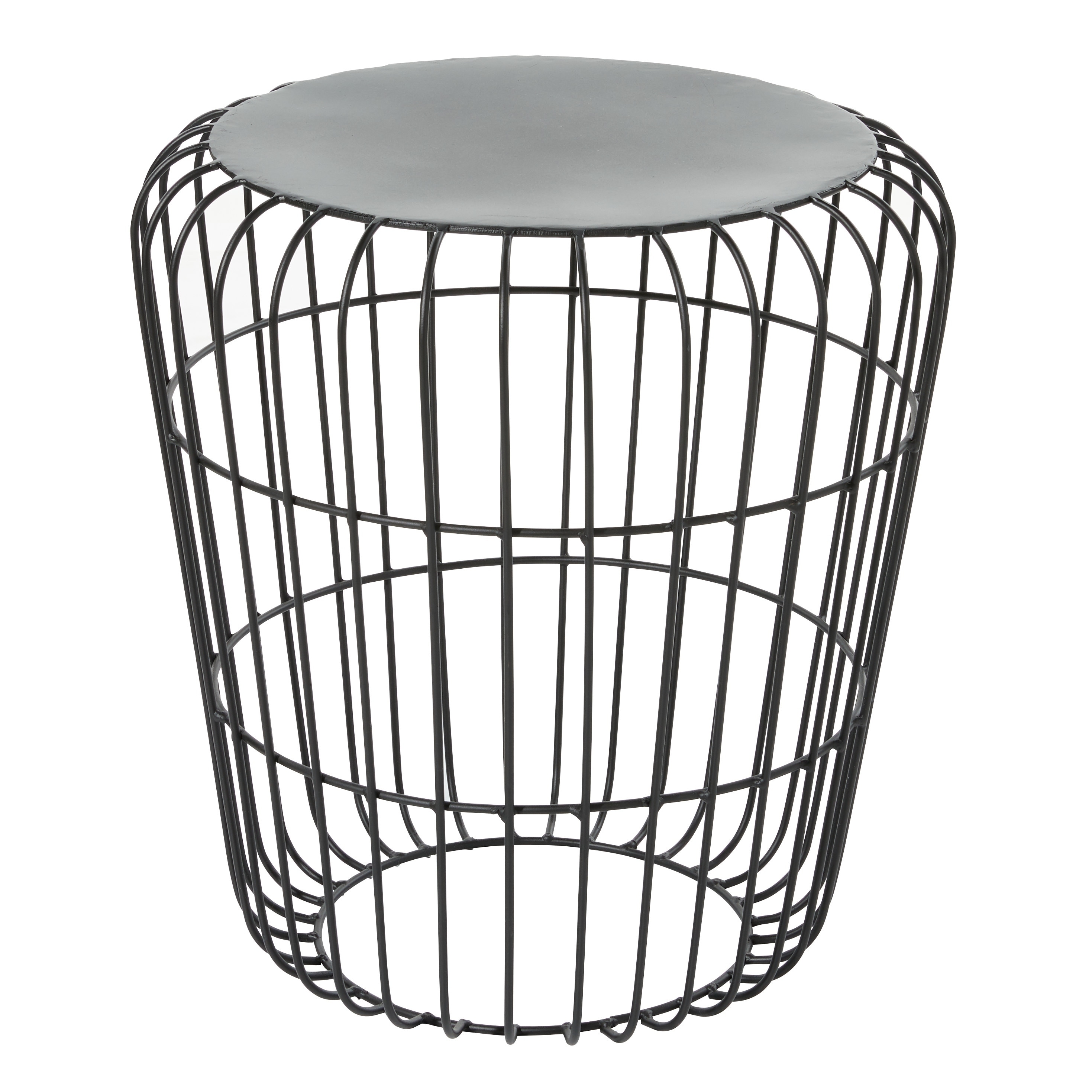 Shop Round Black Wire Side Table Overstock 10225798