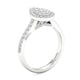 preview thumbnail 2 of 9, De Couer IGI Certified 10k Gold 3/4ct TDW Diamond Pear-Shaped Halo Engagement Ring