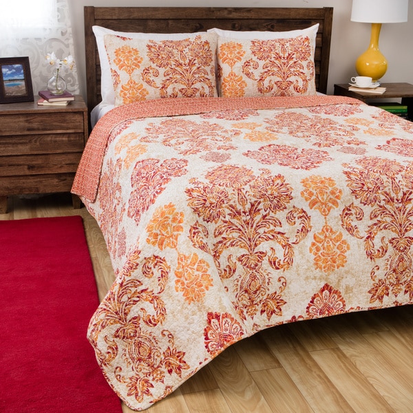 Greenland Home Fashions Tuscany Cotton 3-piece Quilt Set
