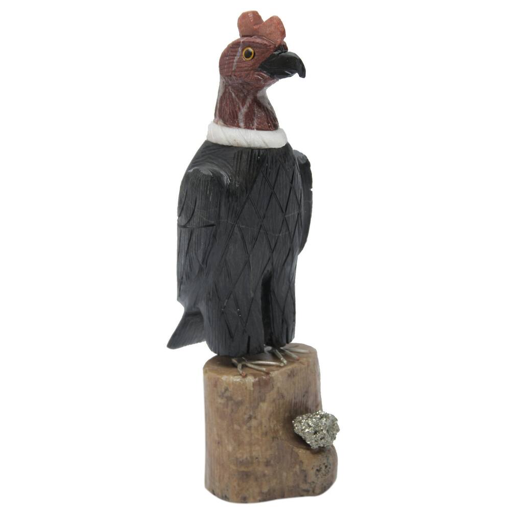 Handmade Multi-gemstone 'Andean Condor' Sculpture (Peru)