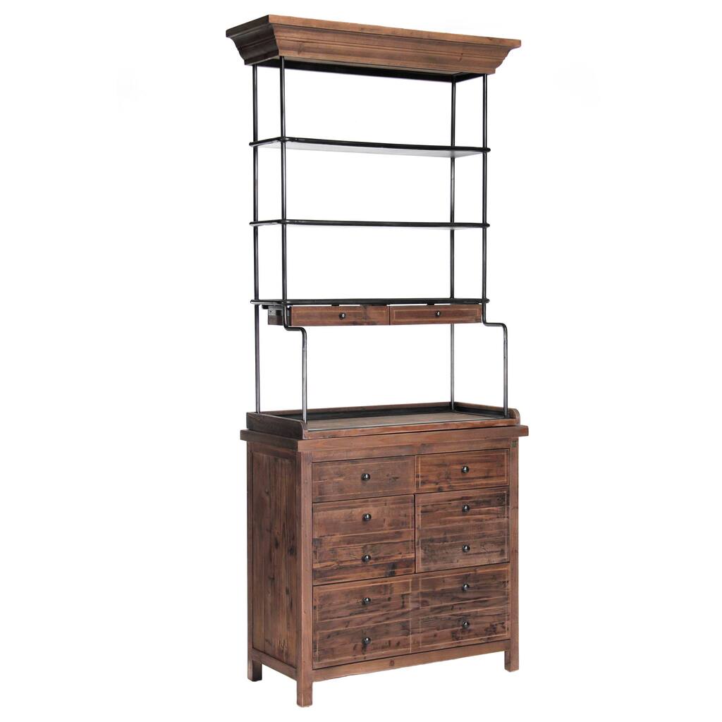 Reclaimed Pine Rack with Storage Base