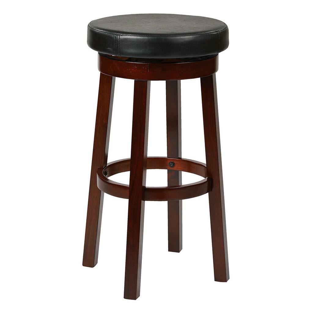 30-inch Metro Round Barstool Black