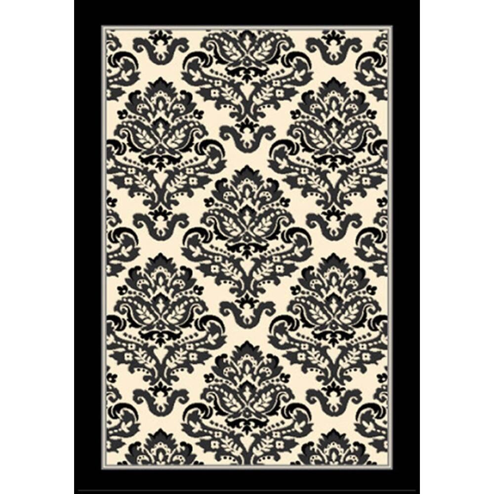 Burlington Creme/ Grey/ Black Olefin Area Rug by Greyson Living