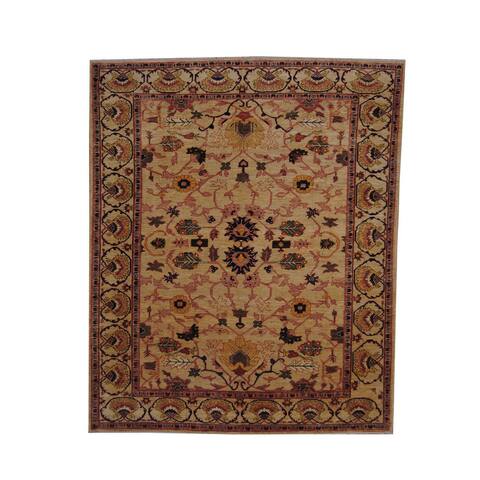 Handmade One-of-a-Kind Vegetable Dye Oushak Wool Rug (Afghanistan) - 8' x 9'8