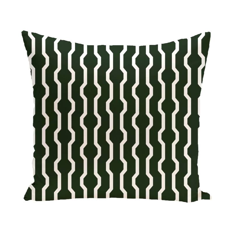 Blue/ Red/ Grey/ Green Decorative Holiday Geometric Print 26-inch Pillow - Dark Green