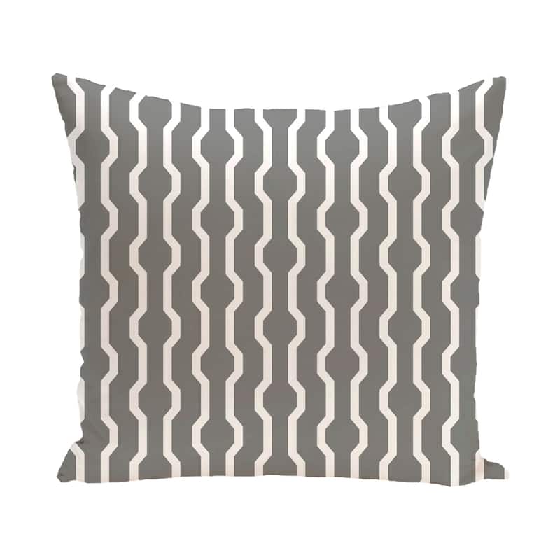 Blue/ Red/ Grey/ Green Decorative Holiday Geometric Print 26-inch Pillow - Grey