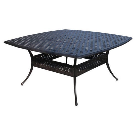 Die Cast Aluminum 64-inch Square Dining Table - N/A